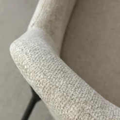 Fauteuil en tissu écru Aëlys (lot de 2)