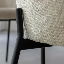 Fauteuil en tissu écru Aëlys (lot de 2)