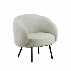 Fauteuil en tissu écru confort Orenzo