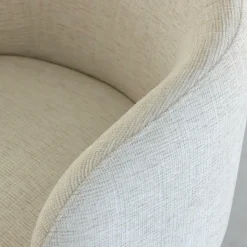 Fauteuil en tissu écru confort Orenzo