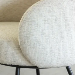 Fauteuil en tissu écru confort Orenzo