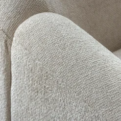 Fauteuil en tissu écru Théa