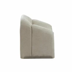 Fauteuil en tissu écru Théa