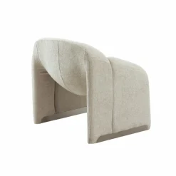 Fauteuil en tissu écru Théa