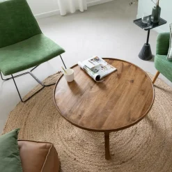 Fauteuil en tissu et métal Isaure