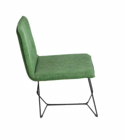 Fauteuil en tissu et métal Isaure