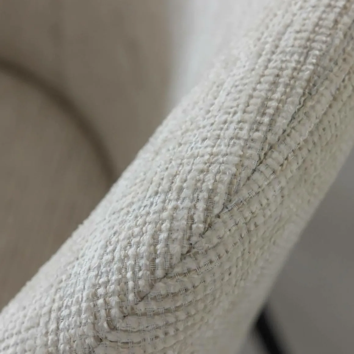 Fauteuil en tissu sable Aëlys (lot de 2)