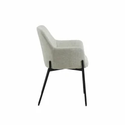 Fauteuil en tissu sable Aëlys (lot de 2)