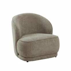 Fauteuil en tissu taupe Travis