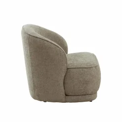 Fauteuil en tissu taupe Travis