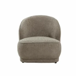 Fauteuil en tissu taupe Travis