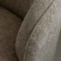 Fauteuil en tissu taupe Travis