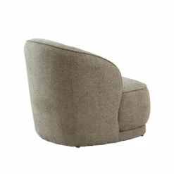 Fauteuil en tissu taupe Travis