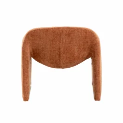 Fauteuil en tissu terracotta Théa