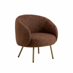 Fauteuil en tissu terracotta confort Orenzo