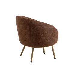 Fauteuil en tissu terracotta confort Orenzo