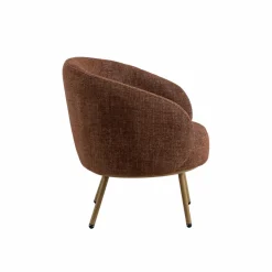 Fauteuil en tissu terracotta confort Orenzo