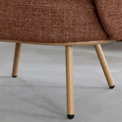 Fauteuil en tissu terracotta confort Orenzo