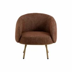 Fauteuil en tissu terracotta confort Orenzo