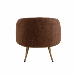 Fauteuil en tissu terracotta confort Orenzo