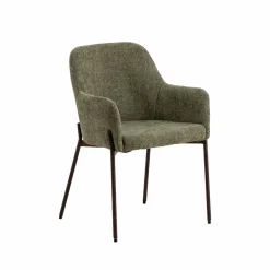 Fauteuil en tissu vert Aëlys (lot de 2)