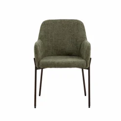 Fauteuil en tissu vert Aëlys (lot de 2)