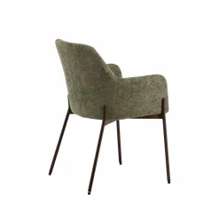 Fauteuil en tissu vert Aëlys (lot de 2)
