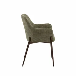Fauteuil en tissu vert Aëlys (lot de 2)