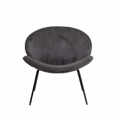 Fauteuil en velours gris Dorian