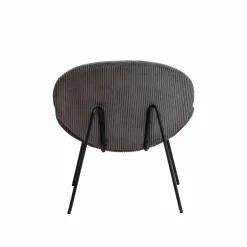 Fauteuil en velours gris Dorian