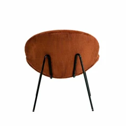 Fauteuil en velours terracotta Dorian