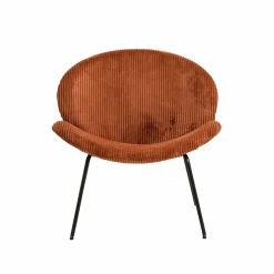 Fauteuil en velours terracotta Dorian