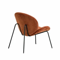 Fauteuil en velours terracotta Dorian