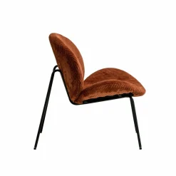 Fauteuil en velours terracotta Dorian