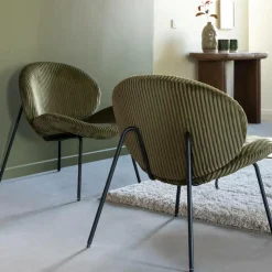 Fauteuil en velours vert Dorian