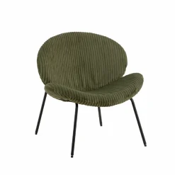 Fauteuil en velours vert Dorian