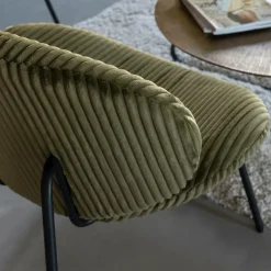 Fauteuil en velours vert Dorian