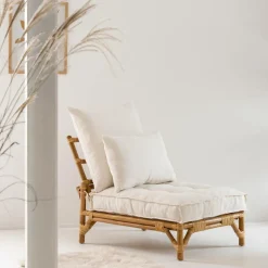 Fauteuil futon en rotin 1 place Elisa