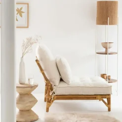 Fauteuil futon en rotin 1 place Elisa