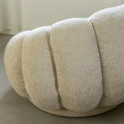Fauteuil nuage en tissu écru Héléna