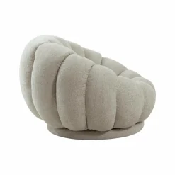Fauteuil nuage en tissu écru Héléna