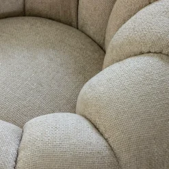 Fauteuil nuage en tissu écru Héléna