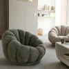 Fauteuil nuage en tissu vert gris Héléna