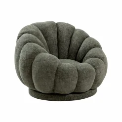 Fauteuil nuage en tissu vert gris Héléna