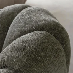 Fauteuil nuage en tissu vert gris Héléna