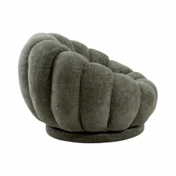 Fauteuil nuage en tissu vert gris Héléna