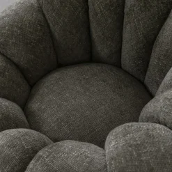 Fauteuil nuage en tissu vert gris Héléna