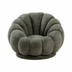 Fauteuil nuage en tissu vert gris Héléna