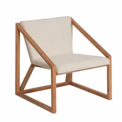 Fauteuil symétrique en bois de mindy Suzie