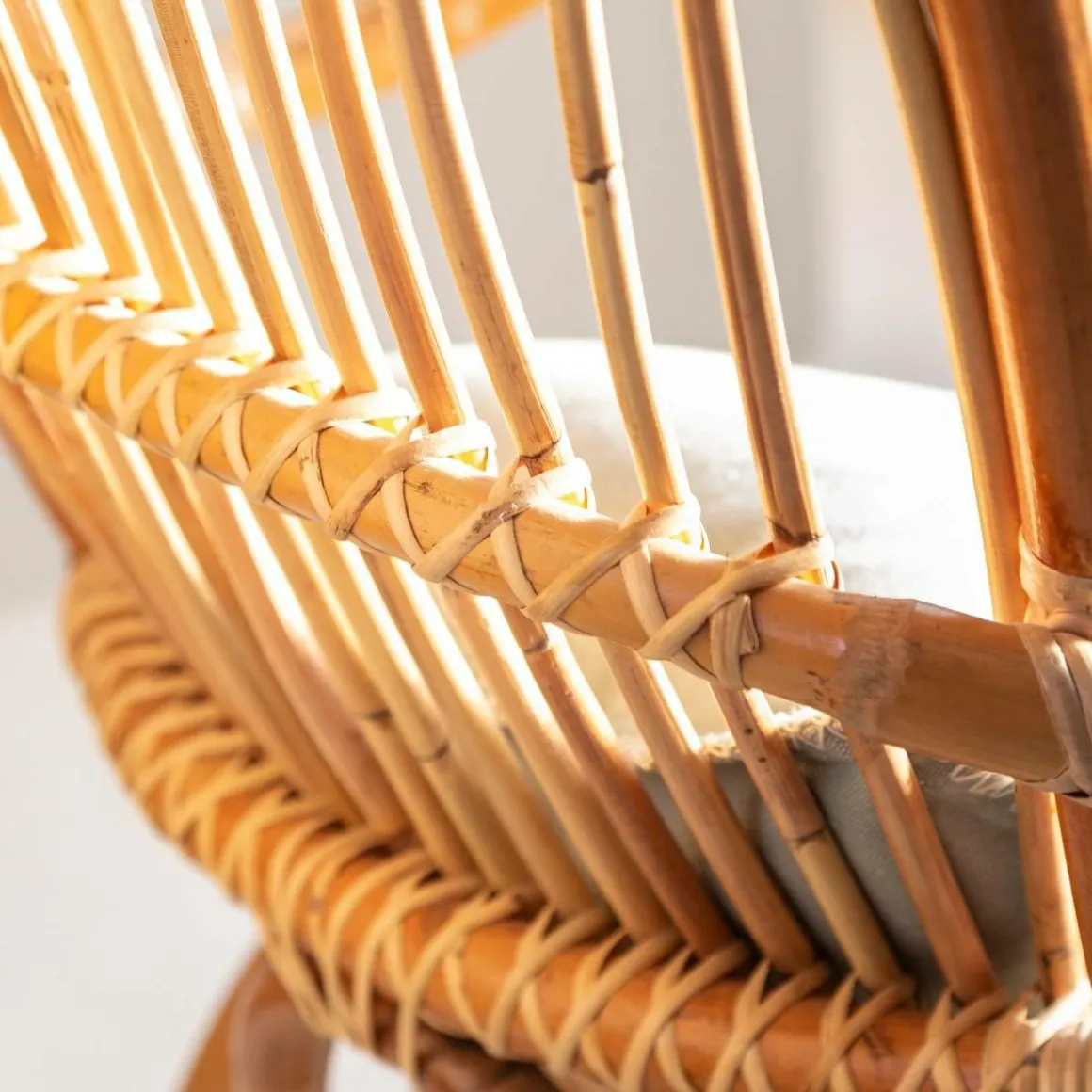 Fauteuil vintage en rotin Rattan